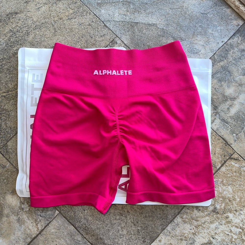 Alphalete amplify pink shorts